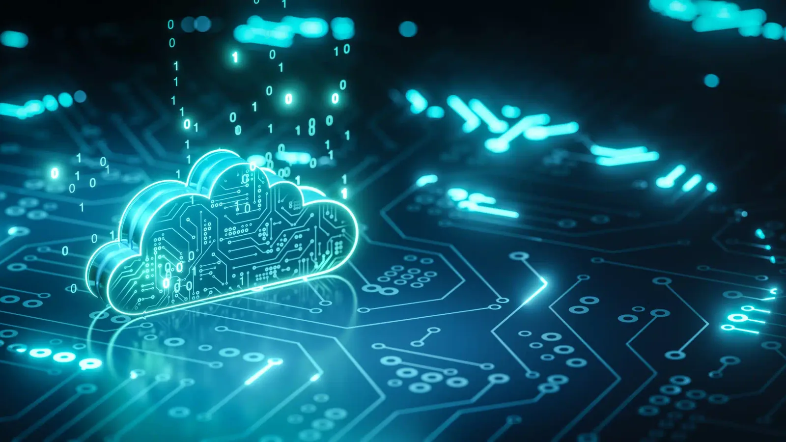 Cloud platform circuitry carrying data through a connected automation layer